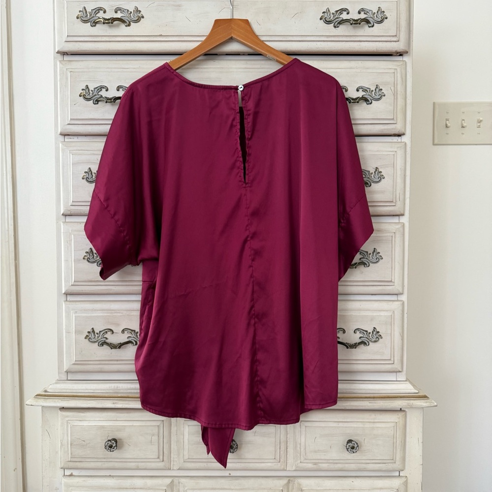 Vici Ruby Red Satin Top - image 2